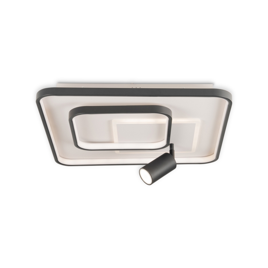 Brilagi - Plafonieră LED reglabilă UNITY LED/75W/230V + 1xGU10/3W 3000-6000K 50x50 cm alb/negru + telecomandă