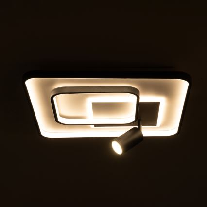 Brilagi - Plafonieră LED reglabilă UNITY LED/75W/230V + 1xGU10/3W 3000-6000K 50x50 cm alb/negru + telecomandă