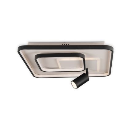 Brilagi - Plafonieră LED reglabilă UNITY LED/75W/230V + 1xGU10/3W 3000-6000K 50x50 cm alb/negru + telecomandă