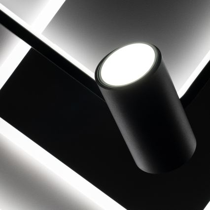 Brilagi - Plafonieră LED reglabilă UNITY LED/75W/230V + 1xGU10/3W 3000-6000K 50x50 cm alb/negru + telecomandă