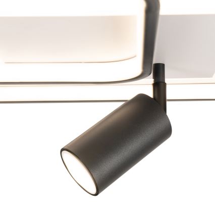 Brilagi - Plafonieră LED reglabilă UNITY LED/75W/230V + 1xGU10/3W 3000-6000K 50x50 cm alb/negru + telecomandă