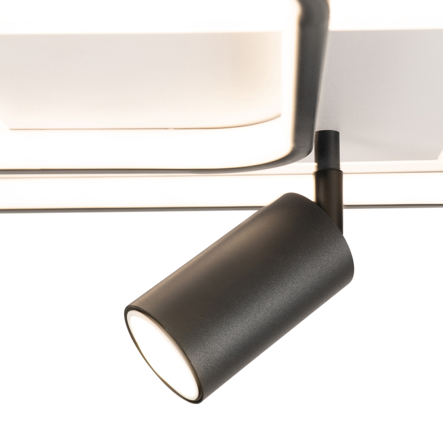 Brilagi - Plafonieră LED reglabilă UNITY LED/75W/230V + 1xGU10/3W 3000-6000K 50x50 cm alb/negru + telecomandă