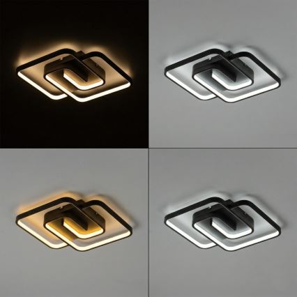 Brilagi - Lampă plafonieră LED reglabilă VELO, 64 W, 230 V, 3000–6500 K, 48×48 cm + telecomandă