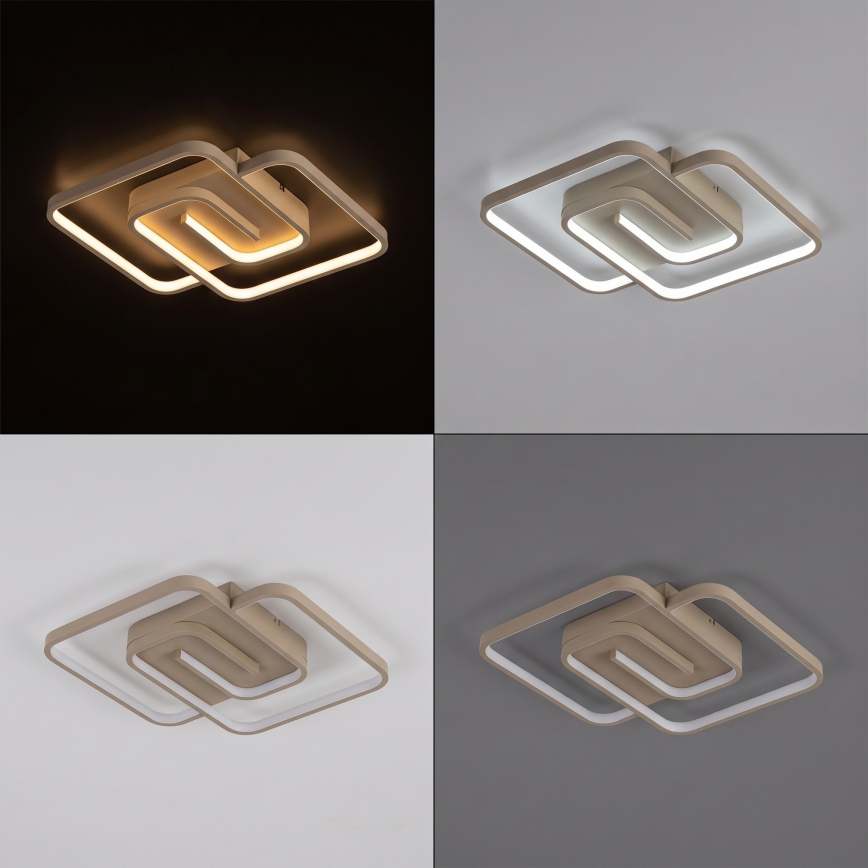 BRILAGI - Plafonieră LED dimabilă VELO LED/64W/230V 3000-6500K 48x48 cm bej + telecomandă