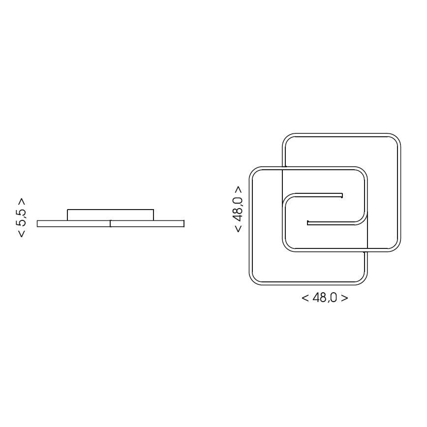 BRILAGI - Plafonieră LED dimabilă VELO LED/64W/230V 3000-6500K 48x48 cm bej + telecomandă