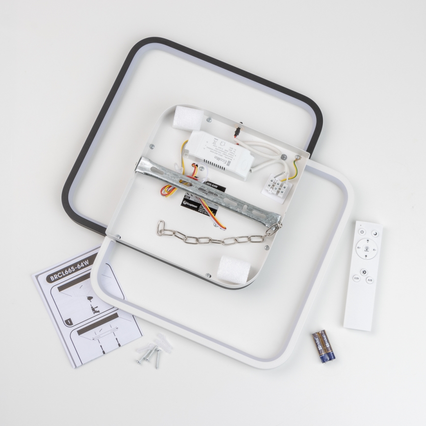 Brilagi - Plafonieră LED dimabilă VELO XL LED/98W/230V 3000-6500K 61x61 cm + telecomandă