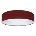 Brilagi - Plafonieră LED dimabilă VELVET SMART VARI LED/24W/230V 3000-6500K Ø 45 cm vișinie + telecomandă