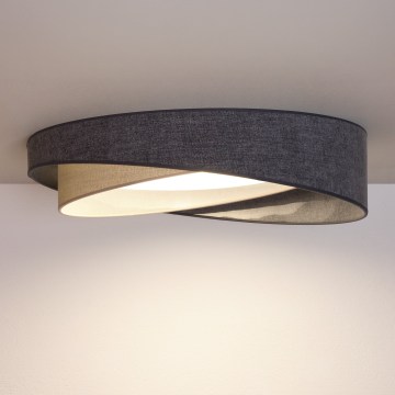 BRILAGI - Plafonieră LED dimabilă VELVET TWIST LED/36W/230V 3000-6000K Ø 65 cm Wi-Fi Tuya Beacon gri/crem + telecomandă