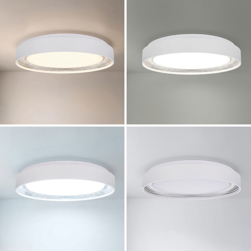 Brilagi - Plafonieră LED dimabilă WALDO LED/48W/230V 3000-6500K Ø 40 cm alb/argintiu + telecomandă