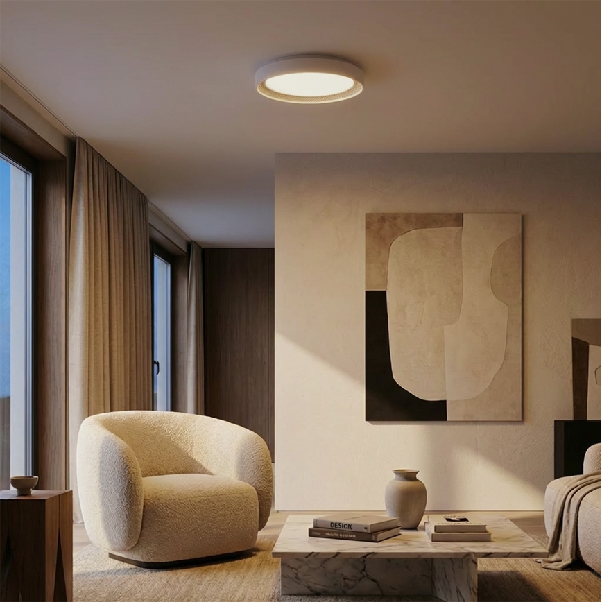 Brilagi - Plafonieră LED dimabilă WALDO LED/48W/230V 3000-6500K Ø 40 cm alb/argintiu + telecomandă