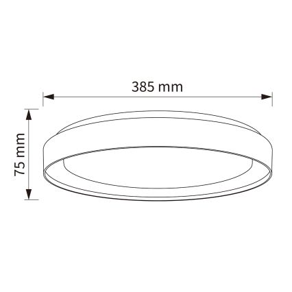 Brilagi - Plafonieră LED dimabilă WALDO LED/48W/230V 3000-6500K Ø 40 cm alb/argintiu + telecomandă