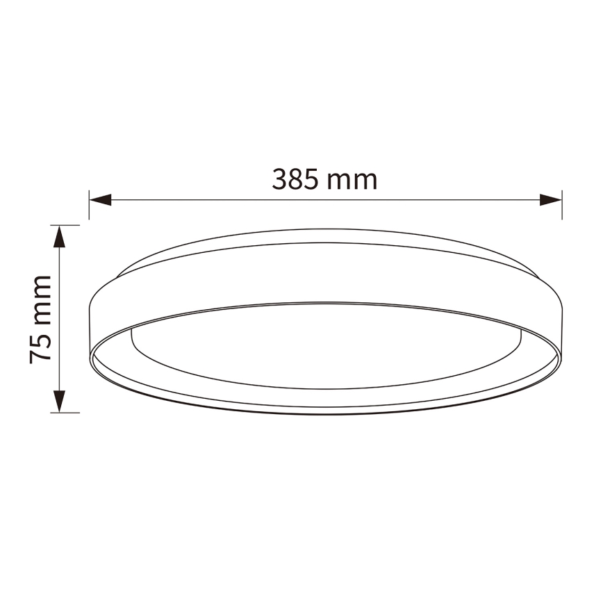Brilagi - Plafonieră LED dimabilă WALDO LED/48W/230V 3000-6500K Ø 40 cm alb/argintiu + telecomandă