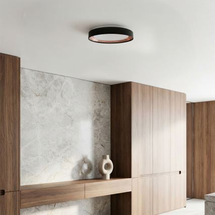Brilagi - Plafonieră LED dimabilă WALDO LED/48W/230V 3000-6500K Ø 40 cm negru/auriu + telecomandă