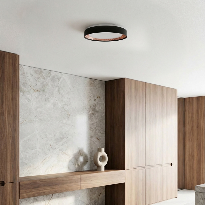Brilagi - Plafonieră LED dimabilă WALDO LED/48W/230V 3000-6500K Ø 40 cm negru/auriu + telecomandă