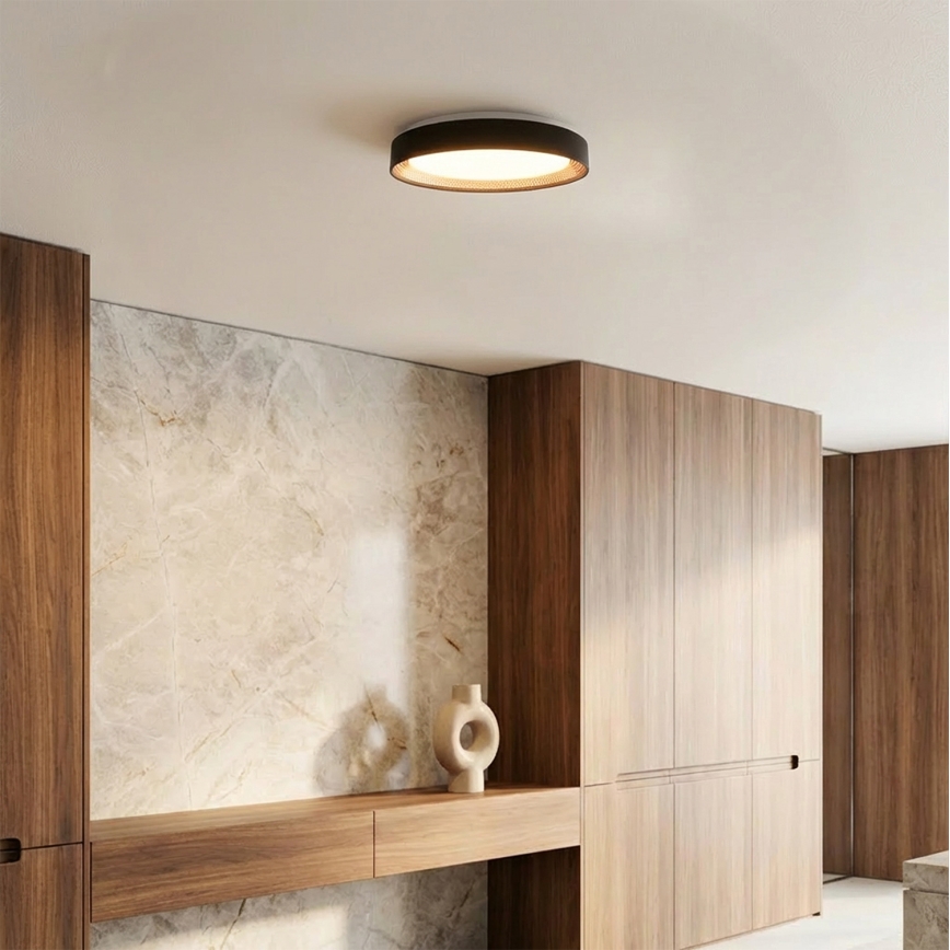 Brilagi - Plafonieră LED dimabilă WALDO LED/48W/230V 3000-6500K Ø 40 cm negru/auriu + telecomandă