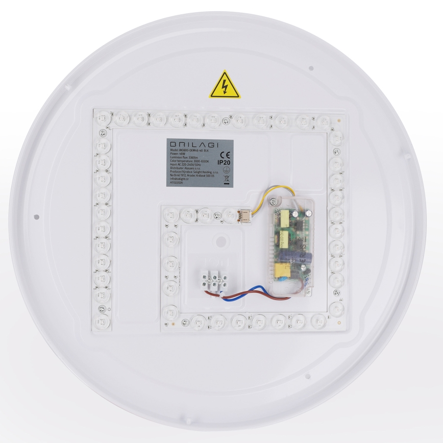 Brilagi - Plafonieră LED dimabilă WALDO LED/48W/230V 3000-6500K Ø 40 cm negru/auriu + telecomandă