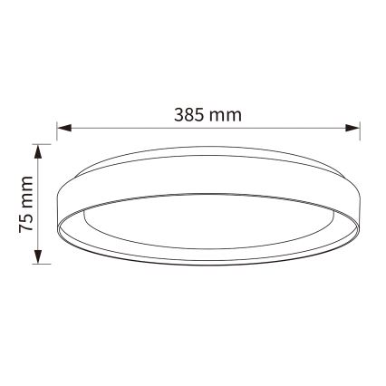 Brilagi - Plafonieră LED dimabilă WALDO LED/48W/230V 3000-6500K Ø 40 cm negru/auriu + telecomandă