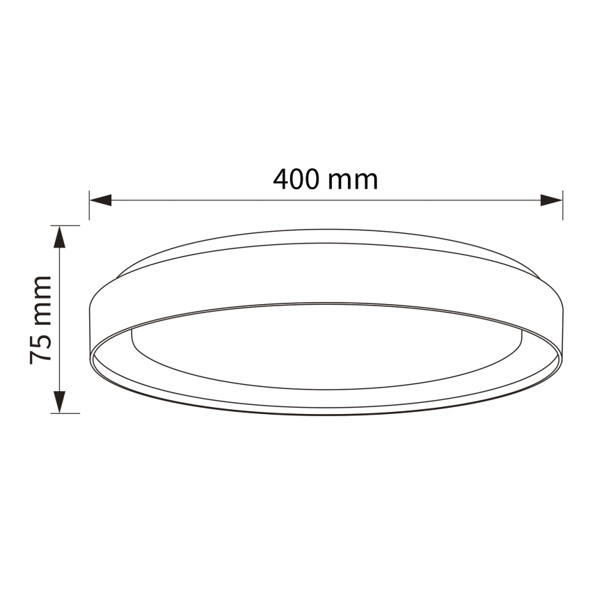 Brilagi - Plafonieră LED dimabilă WALDO LED/48W/230V 3000-6500K Ø 40 cm negru/auriu + telecomandă