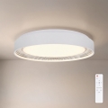 Brilagi - Plafonieră LED dimabilă WALDO LED/48W/230V 3000-6500K Ø 40 cm alb/argintiu + telecomandă