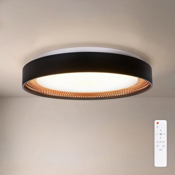 Brilagi - Plafonieră LED dimabilă WALDO LED/48W/230V 3000-6500K Ø 40 cm negru/auriu + telecomandă