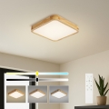 BRILAGI - Plafonieră LED dimabilă WOODLINE SQUARE LED/48W/230V 3000-6000K stejar 40x40 cm + telecomandă