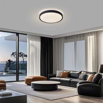 Brilagi - Plafonieră LED dimabilă CORVO LED/72W/230V 3000-6000K neagră Ø 50 cm + telecomandă