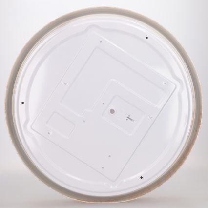 Brilagi - Lampă de tavan LED cu reglare a intensității FLOCO LED/48W/230V Ø 40 cm, decor lemn/alb + telecomandă