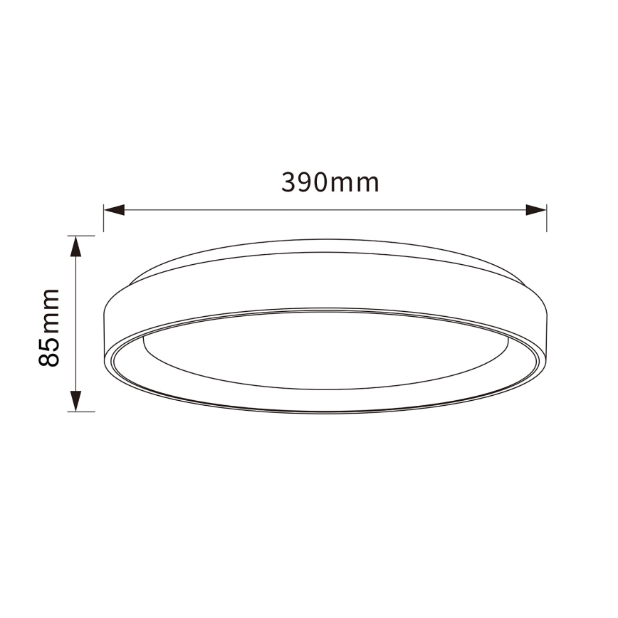 Brilagi - Lampă de tavan LED cu reglare a intensității FLOCO LED/48W/230V Ø 40 cm, decor lemn/alb + telecomandă