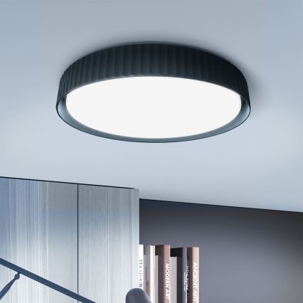 Brilagi - Plafonieră LED dimabilă LUCIA, 48 W, 230 V, 3000–6500 K, Ø 41 cm, negru, cu telecomandă