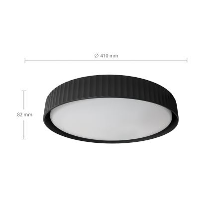Brilagi - Plafonieră LED dimabilă LUCIA, 48 W, 230 V, 3000–6500 K, Ø 41 cm, negru, cu telecomandă