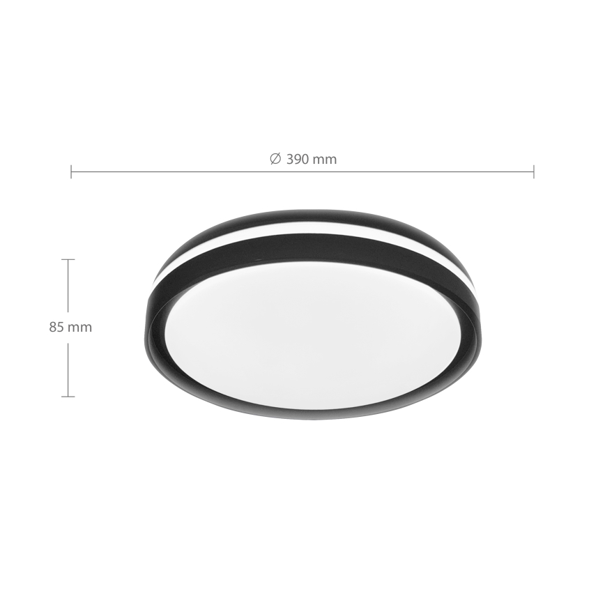 Brilagi - Plafonieră LED reglabilă în intensitate NAOMI LED/48W/230V 3000-6500K Ø 39 cm neagră + telecomandă