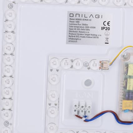 Brilagi - Plafonieră LED reglabilă în intensitate NAOMI LED/48W/230V 3000-6500K Ø 39 cm neagră + telecomandă