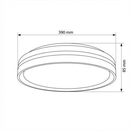 Brilagi - Plafonieră LED reglabilă în intensitate NAOMI LED/48W/230V 3000-6500K Ø 39 cm neagră + telecomandă