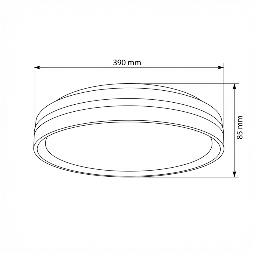 Brilagi - Plafonieră LED reglabilă în intensitate NAOMI LED/48W/230V 3000-6500K Ø 39 cm neagră + telecomandă