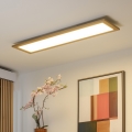 Brilagi - Plafonieră LED dimerizabilă SLIMFRAME WOOD LED/58W/230V 124x34 cm 3000-6000K maro + telecomandă