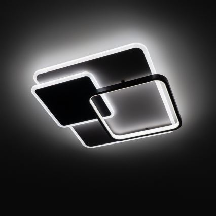 Brilagi - Plafonieră LED dimabilă FLARE LED/64W/230V 3000-6000K 45x45 cm alb/negru + telecomandă