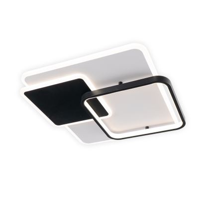 Brilagi - Plafonieră LED dimabilă FLARE LED/64W/230V 3000-6000K 45x45 cm alb/negru + telecomandă