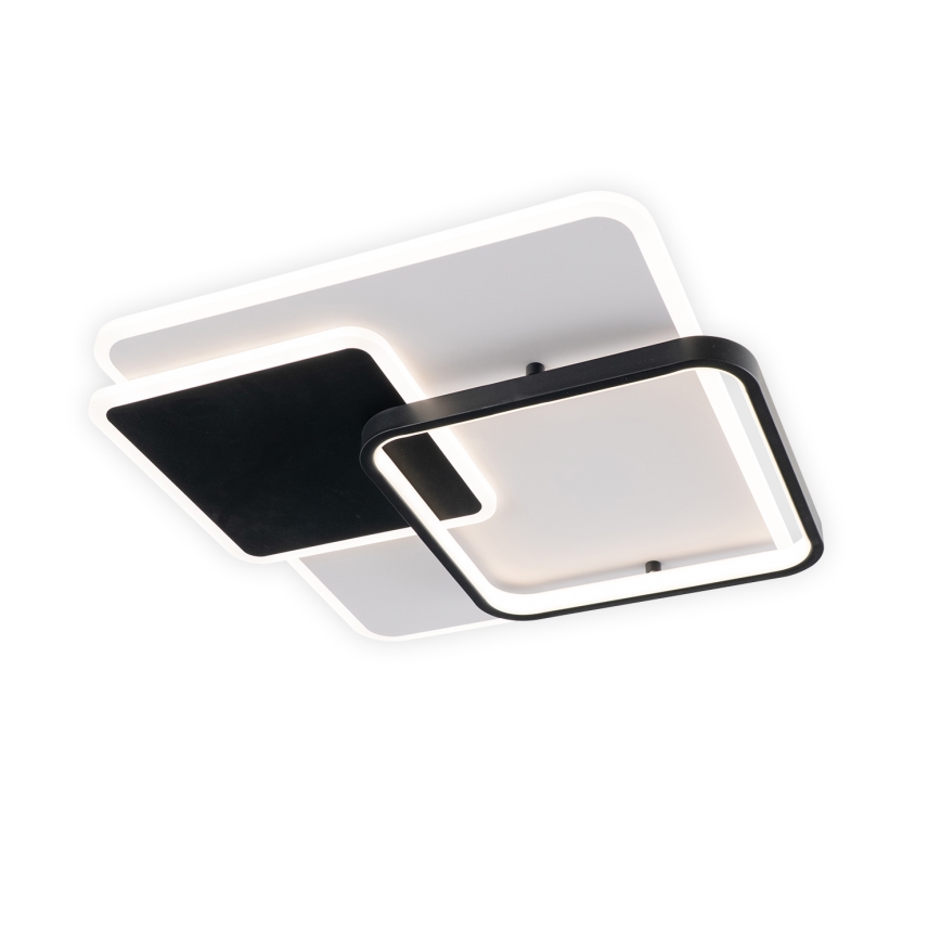 Brilagi - Plafonieră LED dimabilă FLARE LED/64W/230V 3000-6000K 45x45 cm alb/negru + telecomandă