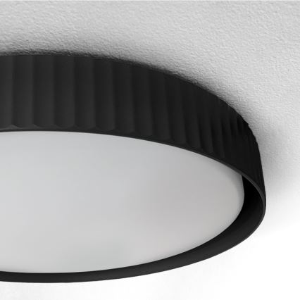 Brilagi - Plafonieră LED dimabilă LUCIA, 48 W, 230 V, 3000–6500 K, diametru 41 cm, negru + telecomandă inclusă