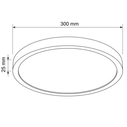 Brilagi - Plafonieră LED ESTELA, 18W/230V, Ø 30 cm, neagră