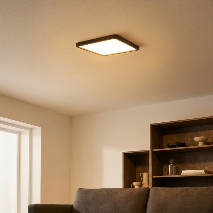 Brilagi - Plafonieră LED ESTELA SQUARE LED/24W/230V 31x31 cm neagră