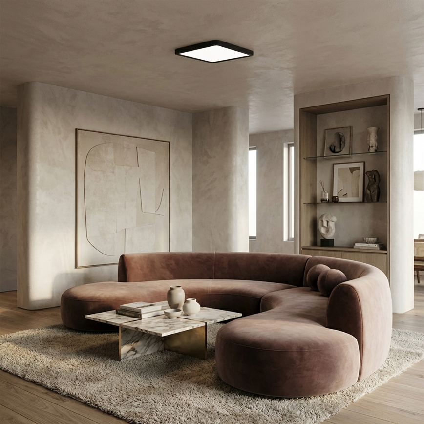 Brilagi - Plafonieră LED ESTELA SQUARE LED/24W/230V 31x31 cm neagră