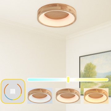 Brilagi - Plafonieră LED FALCON WOOD LED/30W/230V 3000/4000/6000K Ø 45 cm lemn