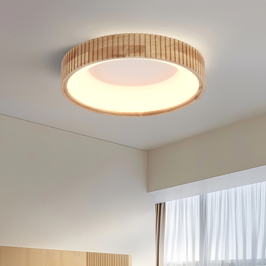 Brilagi - Plafonieră LED FALCON WOOD MODERN LED/30W/230V 3000/4000/6000K Ø 45 cm lemn