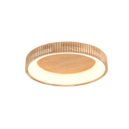 Brilagi - Plafonieră LED FALCON WOOD MODERN, 40 W, 230 V, 3000/4000/6000 K, Ø 60 cm, lemn
