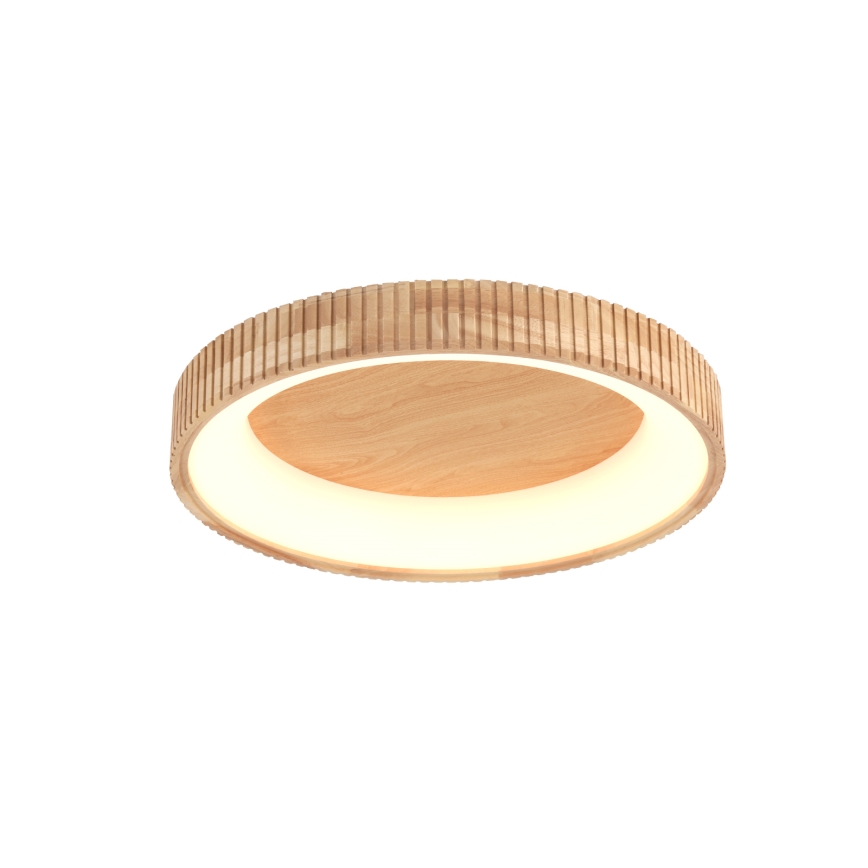 Brilagi - Plafonieră LED FALCON WOOD MODERN, 40 W, 230 V, 3000/4000/6000 K, Ø 60 cm, lemn
