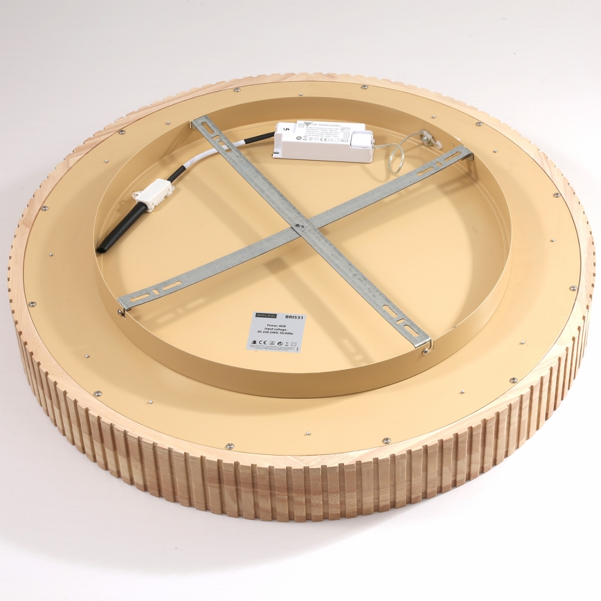 Brilagi - Plafonieră LED FALCON WOOD MODERN, 40 W, 230 V, 3000/4000/6000 K, Ø 60 cm, lemn