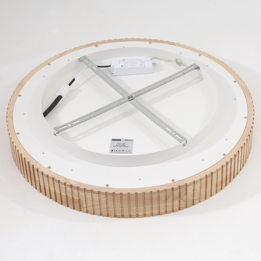 Brilagi - Plafonieră LED FALCON WOOD MODERN, 40W, 230V, 3000/4000/6000K, Ø 60 cm, lemn