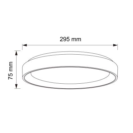 Brilagi - Plafonieră LED FLOCO, 24W/230V, Ø 30 cm, decor lemn/negru