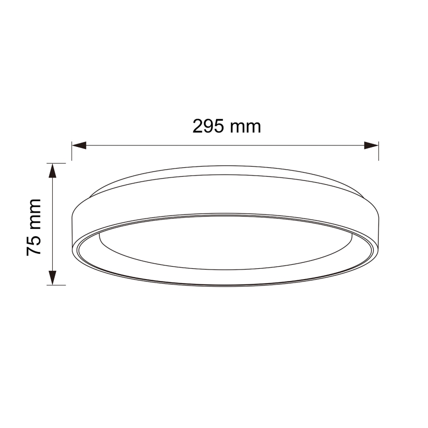 Brilagi - Plafonieră LED FLOCO, 24W/230V, Ø 30 cm, decor lemn/negru
